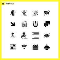 16 Créatif Icônes moderne panneaux et symboles de La Flèche États pendaison uni Etats-Unis modifiable vecteur conception éléments