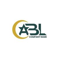 gratuit vecteur lettre abl lune étoile logo