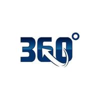 vecteur de logo de conseil et de médias à 360 degrés