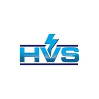 hvs - modèle de logo 100 % vectoriel, documents eps vectoriels entièrement modifiables 100 % redimensionnables vecteur