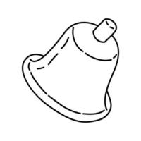 icône de cloche. style d'icône dessiné à la main ou contour doodle vecteur