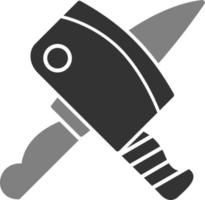 icône de vecteur de couteau couperet