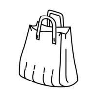 icône de sac. style d'icône dessiné à la main ou contour doodle vecteur