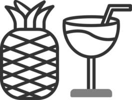 icône de vecteur de jus d'ananas
