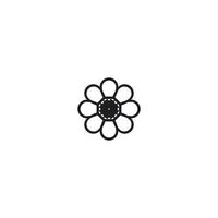 icône de fleur. symbole de fond d'affiche de fleur de style simple. élément de conception de logo de marque de fleurs. impression de t-shirts à fleurs. vecteur pour autocollant.