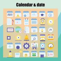 calendrier gratuit icône pack vecteur