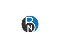 Facile bn et nb lettre logo icône conception vecteur modèle.