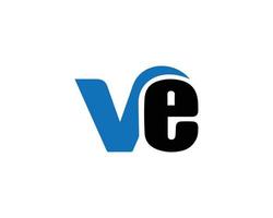 lettre ve logo icône monogramme conception modèle vecteur. vecteur