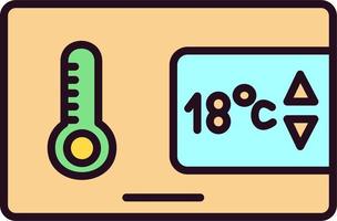 icône de vecteur de contrôle de température