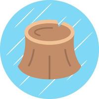 icône de vecteur de souche de bois