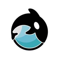 tueur baleine orque logo vecteur illustration