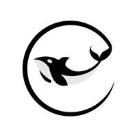 tueur baleine orque logo vecteur illustration