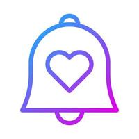 cloche icône pente violet style Valentin illustration vecteur élément et symbole parfait.