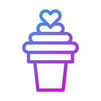 la glace crème icône pente violet style Valentin illustration vecteur élément et symbole parfait.