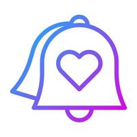 cloche icône pente violet style Valentin illustration vecteur élément et symbole parfait.