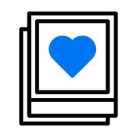 caméra icône bichromie bleu style Valentin illustration vecteur élément et symbole parfait.