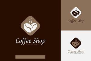 ensemble de modèles de conception de vecteur de logo de café avec différents styles de couleur