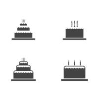 gâteau signe icône vecteur illustration conception modèle
