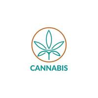 vert feuille une symbole de qualité cannabis feuille logo vecteur