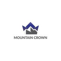 une majestueux Montagne couronne logo conception vecteur