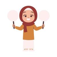 musulman femme porter hijab vecteur