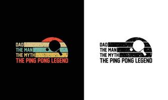 ping pong table tennis citation t chemise conception, typographie vecteur