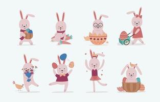 personnages de lapin de Pâques