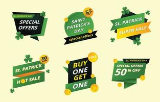 étiquette de la saint patrick pour le marketing et la promotion vecteur