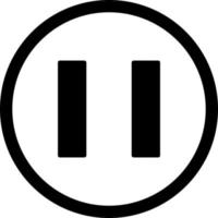 icône de vecteur de bouton de pause