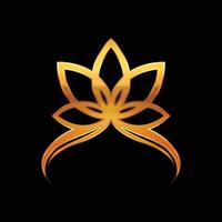 linéaire lotus icône. yoga centre spa beauté salon luxe logo.fleur symbole vecteur