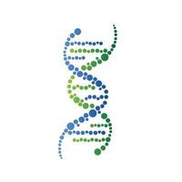 ADN spirale Icônes. hélix Humain La technologie recherche molécule et chromosome médical et pharmaceutique vecteur symboles