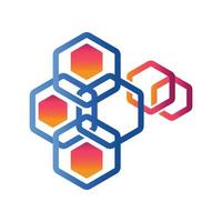 hexagone - vecteur logo concept illustration. hexagone géométrique polygonal logo
