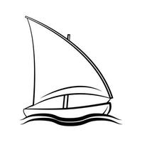 bateau symbole illustration sur blanc Contexte vecteur