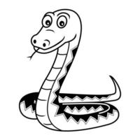 serpent illustration sur blanc Contexte vecteur