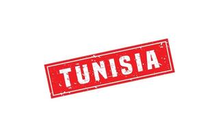 Tunisie timbre caoutchouc avec grunge style sur blanc Contexte vecteur