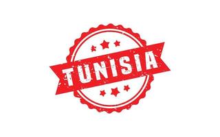 Tunisie timbre caoutchouc avec grunge style sur blanc Contexte vecteur