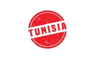 Tunisie timbre caoutchouc avec grunge style sur blanc Contexte vecteur