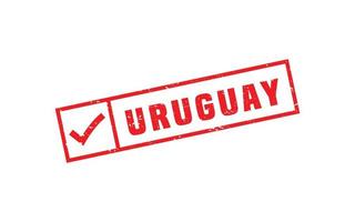 Uruguay timbre caoutchouc avec grunge style sur blanc Contexte vecteur