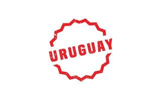 Uruguay timbre caoutchouc avec grunge style sur blanc Contexte vecteur