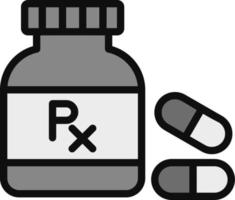 icône de vecteur de bouteille de pilules