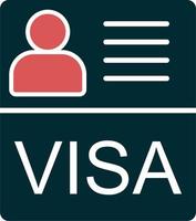 icône de vecteur de visa