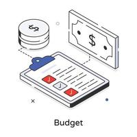 concepts budgétaires à la mode vecteur
