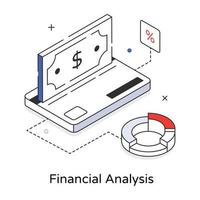 analyse financière tendance vecteur