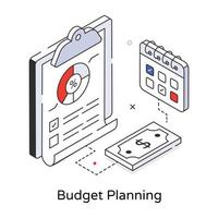 planification budgétaire à la mode vecteur