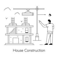 construction maison tendance vecteur