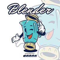 vecteur ancien rétro mascotte personnage logo une mixeur