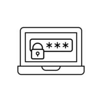 protection icône vecteur . mot de passe illustration signe collection. cyber Sécurité symbole ou logo.