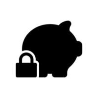 porcin banque icône vecteur ensemble. économie illustration signe collection. dépôt symbole. banque logo.