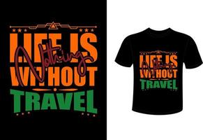 conception de t-shirt de voyage d'excursion, conception de t-shirt de voyage d'aventure vecteur