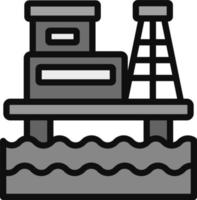 pétrole plate-forme vecteur icône